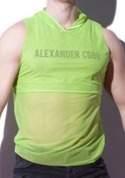 Alexander Cobb Sleeveless Hoody Lime Green