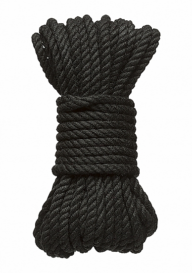 Doc Johnson KINK Bind and Tie 6mm Black Hemp Bondage Rope