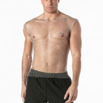 Leader Mesh Party Tank Top Silver