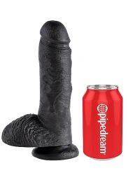Pipedream King Cock 8 Inch Cock with Balls Black