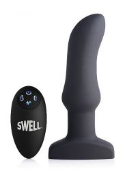 Swell Inflatable Vibrating Curved Silicone Butt Plug