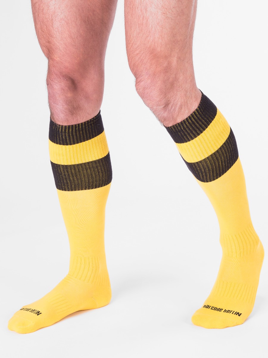 Barcode Berlin Football Socks Yellow Black