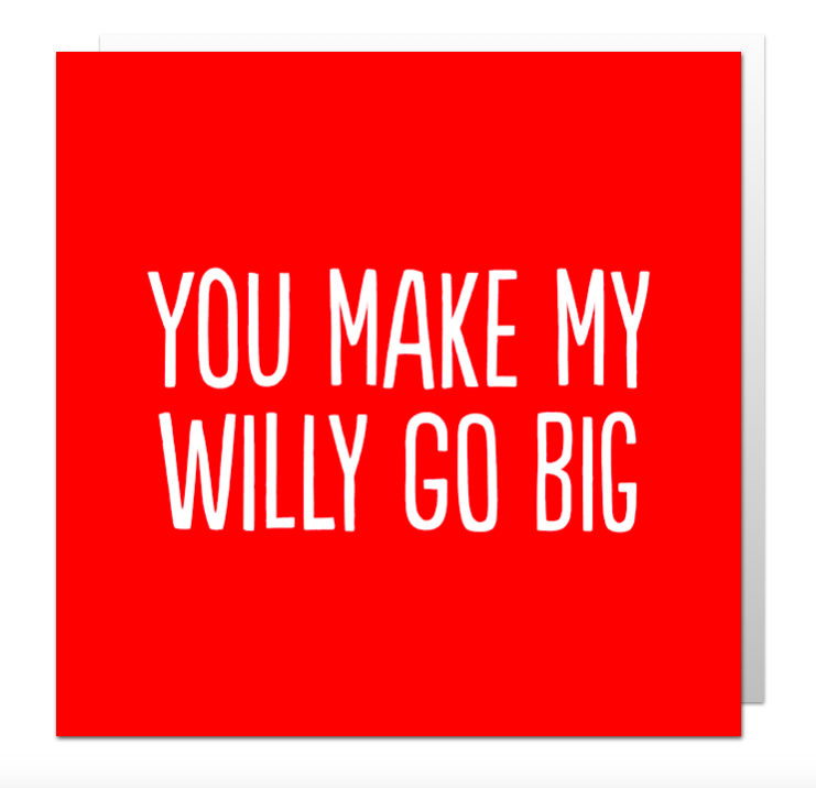 You Make My Willy Go Big (BF0022) Birthday Card