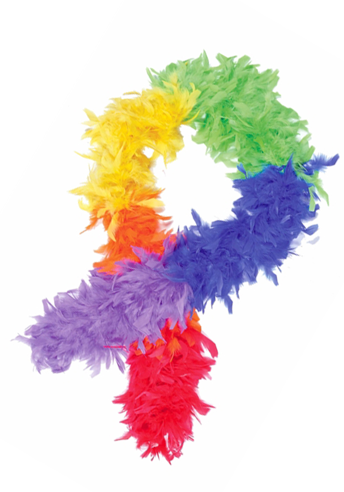 Pride Rainbow Feather Boa