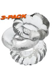 Oxballs BONEMAKER 3 Pack Assorted Cock Rings Clear
