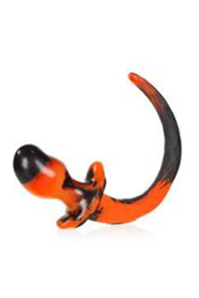 Oxballs Puppy Tail Buttplug Bulldog Orange Black