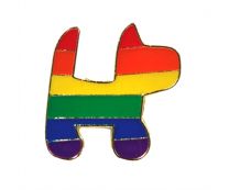 Pride Rainbow Dog Pin
