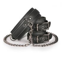 EasyToys Leather Collar with Handcuffs