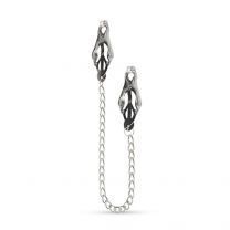 EasyToys Japanese Clover Clamps with Chain Silver
