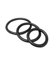 ruff GEAR Silicone Cock Ring 3 Pack Black