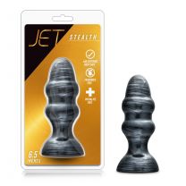 Jet Stealth Carbon Metallic Black Butt Plug 6.5 Inch