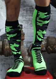 Breedwell Neo Camo Socks Neon Green