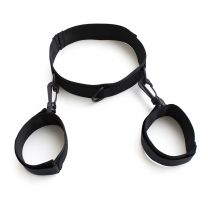 BASIXXX Nylon Collar to Wrist Restraint Black