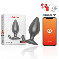 Oninder App Controlled Vibrating Butt Plug Black