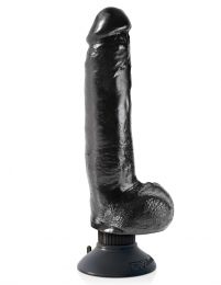 Pipedream King Cock 9 Inch Vibrating Cock with Balls Black