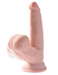 Pipedream King Cock PLUS 6 Inch Triple Density Dildo with Swinging Balls Light