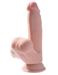 Pipedream King Cock PLUS 9 Inch Triple Density Dildo with Swinging Balls Light