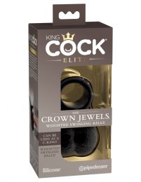 Pipedream King Cock Elite The Crown Jewels Weighted Balls Black