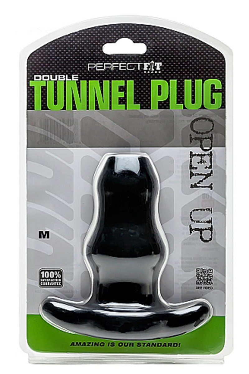 Perfect Fit Double Tunnel Plug Medium Black