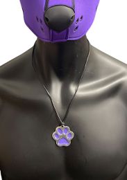 ruff GEAR Puppy Paw Dog Tag Purple