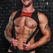 Mr S Leather Archer Body Harness Red
