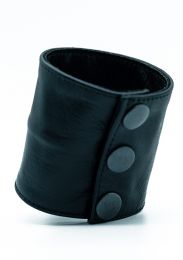 ruff GEAR Basic Leather Wrist Strap with zipper Black