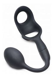 Alpha Pro 10X P Bomb Cock & Ball Ring with Anal Plug