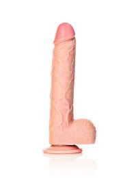 RealRock Straight Realistic Dildo with Balls 10 Inch Light