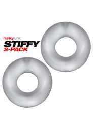 Hunkyjunk STIFFY Cock Rings 2 Pack Clear Ice