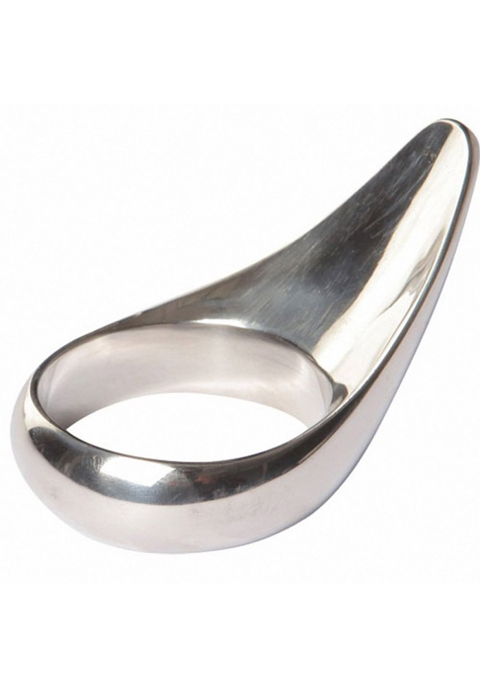 ruff GEAR Stainless Steel Teardrop Cock Ring Medium 50mm