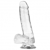 XRAY Clear Dildo with Balls 7.25 Inch