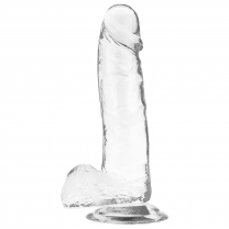 XRAY Clear Dildo with Balls 8 Inch